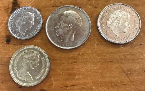 COINS MIX EUROPE x 10 ITALY FRANCE SWITZERLAND BELGIUM NETHERLAND UNITED KINGDOM GB Good Value!!