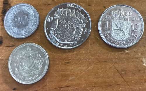 COINS MIX EUROPE x 10 ITALY FRANCE SWITZERLAND BELGIUM NETHERLAND UNITED KINGDOM GB Good Value!!