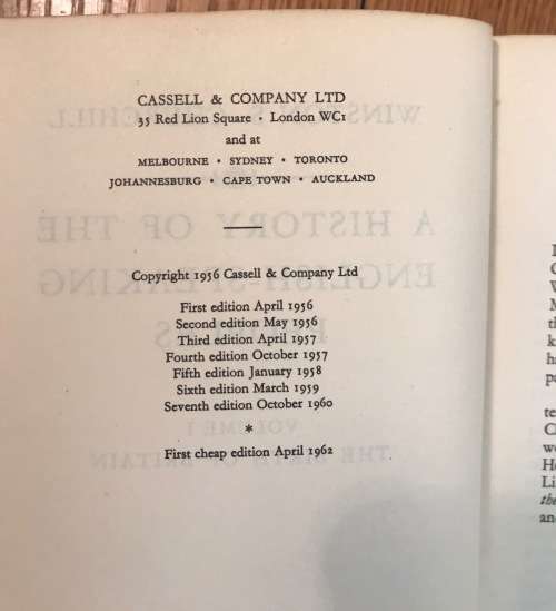 CHURCHILL A History of the English-speaking Peoples Vol 1 and 2 PAPERBACK BIRTH of BRITAIN NEW WORLD