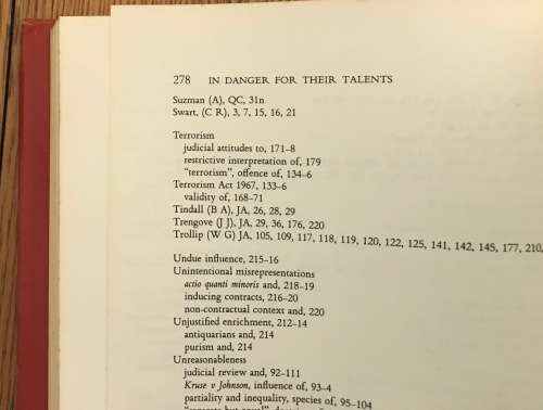 IN DANGER FOR THEIR TALENTS A Study of Appellate Division of Supreme Court of South Africa 1950-80