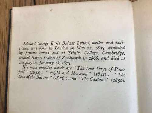 THE LAST DAYS of POMPEII - LORD LYTTON c.1920 Thomas Nelson and Sons Ltd.