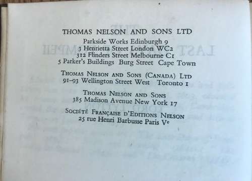 THE LAST DAYS of POMPEII - LORD LYTTON c.1920 Thomas Nelson and Sons Ltd.