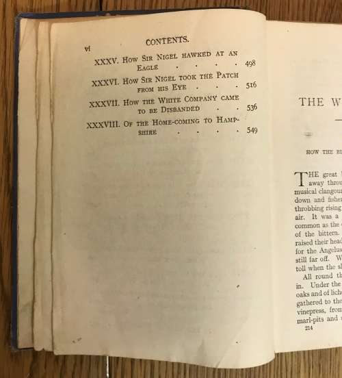 THE WHITE COMPANY - Sir ARTHUR CONAN DOYLE c. 1926 Please read description.....