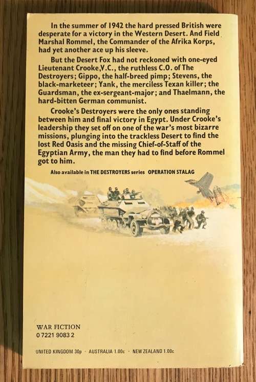 THE DESTROYERS OPERATION AFRIKA CHARLES WHITING SPHERE BOOKS 1974 1st Edition