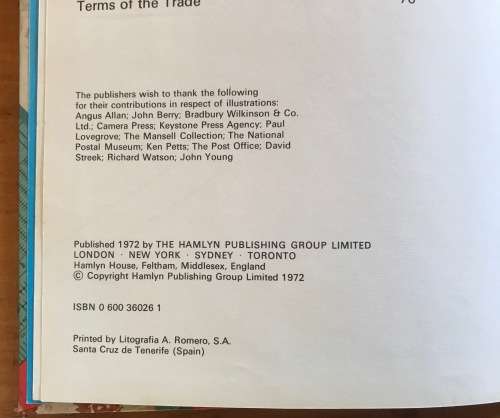 THE HAMLYN COLOUR BOOK of STAMP COLLECTING ANGUS P. ALLAN 1972 1st Edition