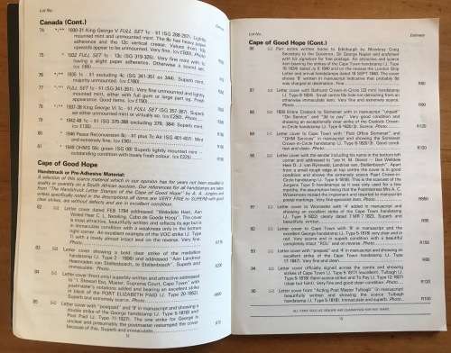 JOHNSON PHILATELICS PHILATELIE WALTER AG AUCTION CATALOGUE APRIL 1981 LANDDROST HOTEL JOHANNESBURG