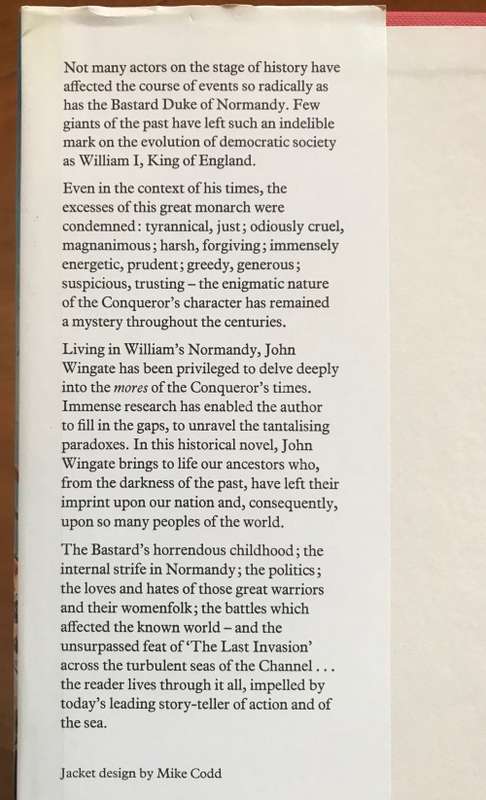 WILLIAM THE CONQUEROR JOHN WINGATE 1983 1st Edition Weidenfeld BOOK