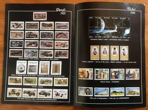 POSTAGE STAMP PROGRAMME for 1986 RSA SWA TRANSKEI VENDA CISKEI BOPHUTHATSWANA COLOUR BROCHURE