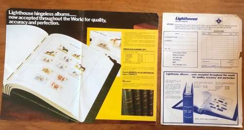 LIGHTHOUSE HINGELESS STAMP ALBUMS - COLOUR ADVERT - PHILATELIC