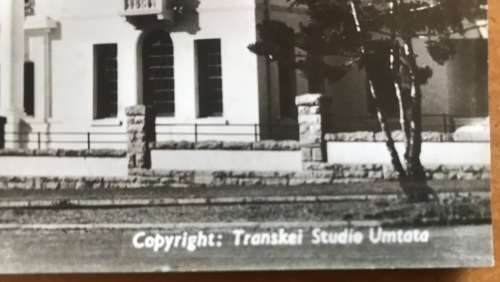 POSTCARD POST CARD POSKAART BANTU AUTHORITY COUNCIL CHAMBERS TRANSKEI STUDIO UMTATA B and W
