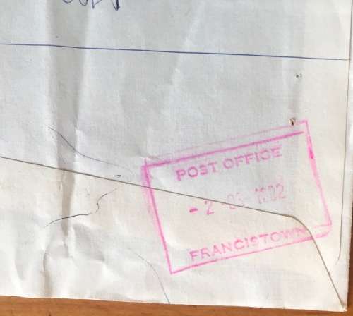 BOTSWANA GABERONE 1990 and FRANCISTOWN 1992 REGISTERED MAIL LETTERS x 2 Rhino Caracal Gemsbok