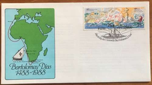 PORTUGAL BARTOLOMEU DIAS 1488 - 1988 FDC TAP AIR 1987