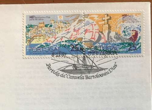 PORTUGAL BARTOLOMEU DIAS 1488 - 1988 FDC TAP AIR 1987