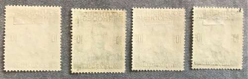 SOUTHERN RHODESIA REVENUE STAMPS 10 Shilling KGVI x 4 items