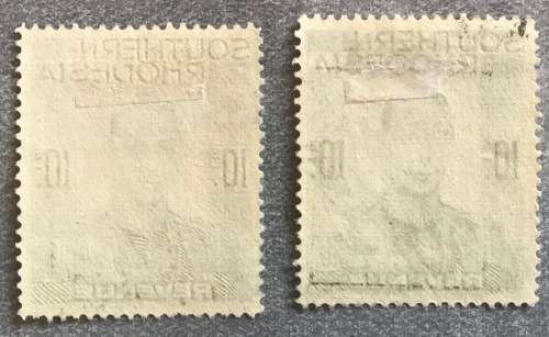 SOUTHERN RHODESIA REVENUE STAMPS 10 Shilling KGVI x 4 items