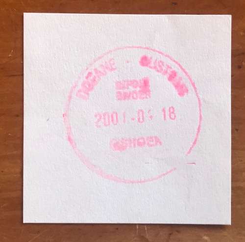 SWAZILAND BORDER OSHOEK SOUTH AFRICA IMMIGRATION PASSPORT CUSTOMS CONTROL CACHETSX 4