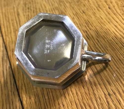 MUSTARD POT + LINER STERLING SILVER BIRMINGHAM 1946 HENRY CLIFFORD DAVIS ENGLAND