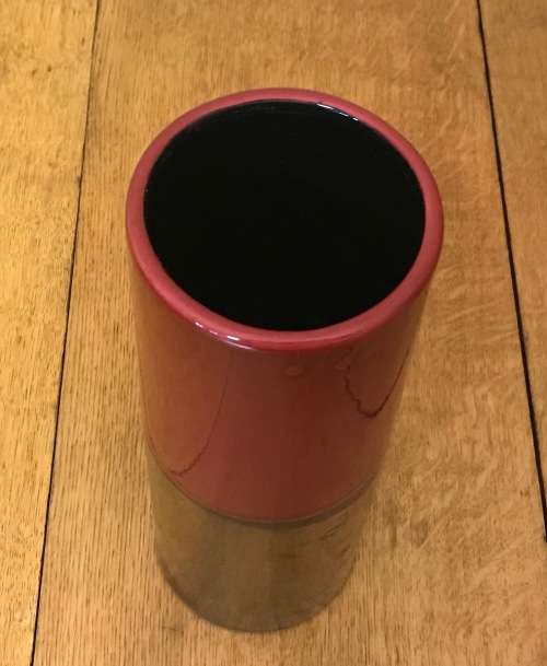 VASE POTTERY CERAMIC  BRONZE COPPER & RED COLOURS for flowers floral READ NOTES