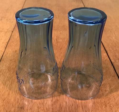 COCA COLA GLASSES x 2 (pair) BLUE FIFA WORLD CUP SOUTH AFRICA 2010!!!