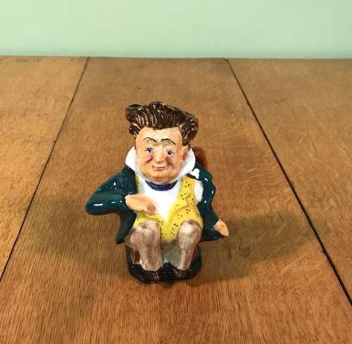 BURLEIGH WARE TOBY JUG `Mr. PECKSNIFF` ENGLAND PORCELAIN 1940`s