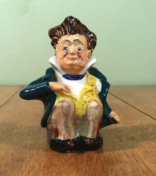 BURLEIGH WARE TOBY JUG `Mr. PECKSNIFF` ENGLAND PORCELAIN 1940`s