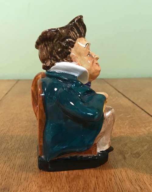 BURLEIGH WARE TOBY JUG `Mr. PECKSNIFF` ENGLAND PORCELAIN 1940`s