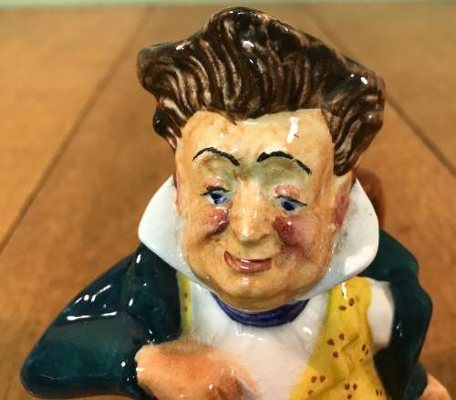 BURLEIGH WARE TOBY JUG `Mr. PECKSNIFF` ENGLAND PORCELAIN 1940`s