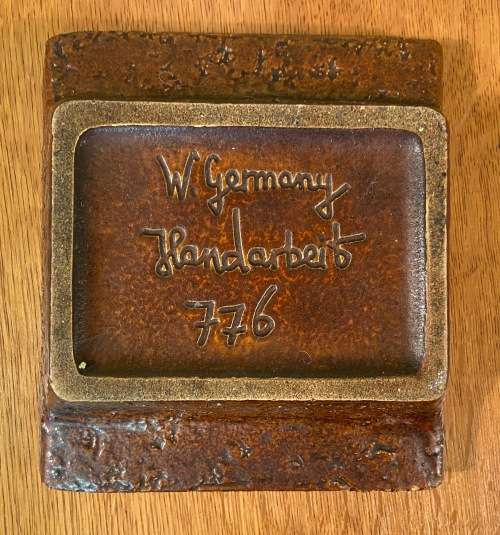 ASHTRAY RUSTIC & COLOURFUL made in WEST GERMANY `Handarbeit` 776 HANDMADE - SMOKERS CIGARETTES