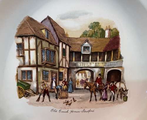 WILLSGROVE WARE POTTERY PLATE RHODESIA ZIMBABWE `OLD COACH HOUSE - STRATFORD`