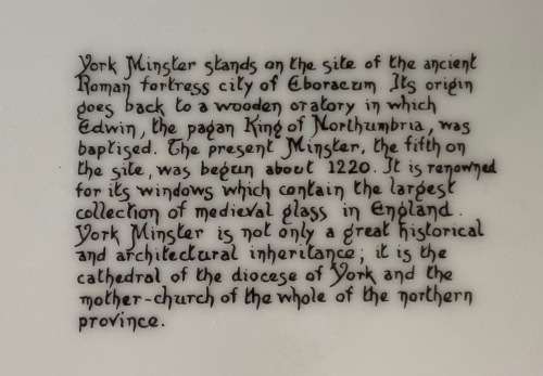 GOODLIFFE NEALE ALCESTER ENGLAND PLATE FINE CHINA `YORK MINSTER`