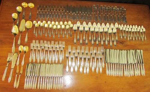 800 SOLID SILVER CUTLERY SERVICE GERMANY KARL KALTENBACH 193pc 1845-1924 9,484kg`s  VALUE +-R148000!