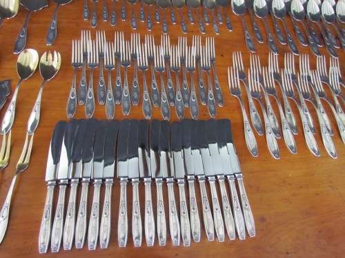 800 SOLID SILVER CUTLERY SERVICE GERMANY KARL KALTENBACH 193pc 1845-1924 9,484kg`s  VALUE +-R148000!