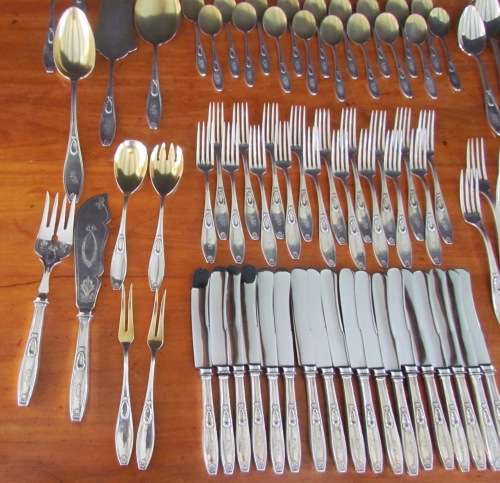 800 SOLID SILVER CUTLERY SERVICE GERMANY KARL KALTENBACH 193pc 1845-1924 9,484kg`s  VALUE +-R148000!