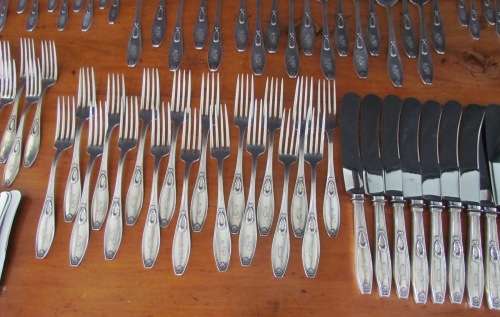 800 SOLID SILVER CUTLERY SERVICE GERMANY KARL KALTENBACH 193pc 1845-1924 9,484kg`s  VALUE +-R148000!