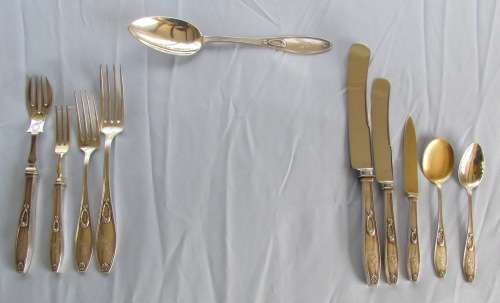 800 SOLID SILVER CUTLERY SERVICE GERMANY KARL KALTENBACH 193pc 1845-1924 9,484kg`s  VALUE +-R148000!