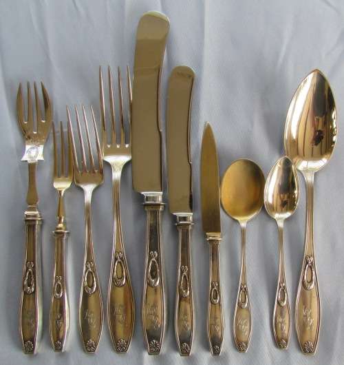 800 SOLID SILVER CUTLERY SERVICE GERMANY KARL KALTENBACH 193pc 1845-1924 9,484kg`s  VALUE +-R148000!