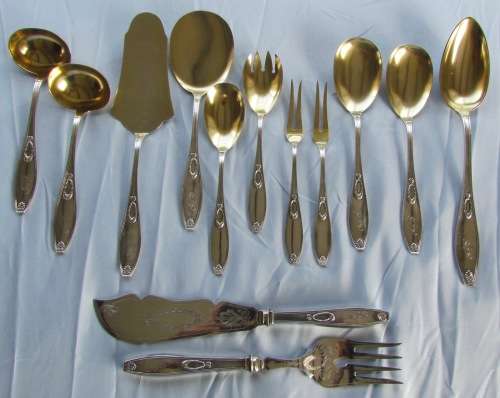 800 SOLID SILVER CUTLERY SERVICE GERMANY KARL KALTENBACH 193pc 1845-1924 9,484kg`s  VALUE +-R148000!