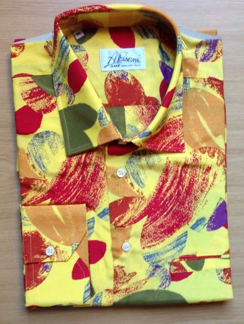 SILK SHIRT 100% PURE IMPORTED ITALIAN DESIGN LONG SLEEVE COLLARED UNBELIEVABLE BLEND of COLOURS!