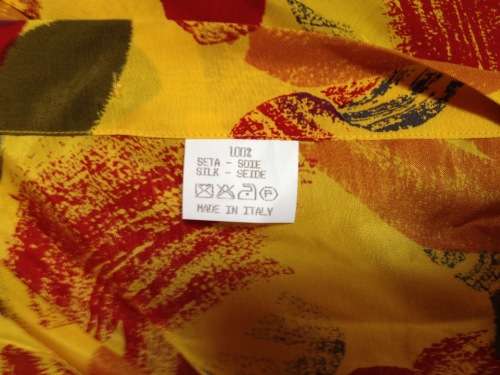 SILK SHIRT 100% PURE IMPORTED ITALIAN DESIGN LONG SLEEVE COLLARED UNBELIEVABLE BLEND of COLOURS!