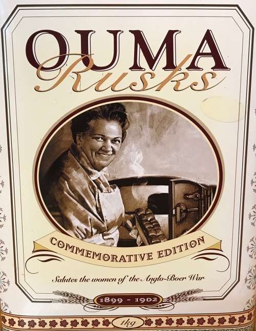 OUMA RUSKS TIN 1Kg `COMMEMORATIVE EDITION` Salutes the women of the Anglo-Boer War 1899 - 1902.