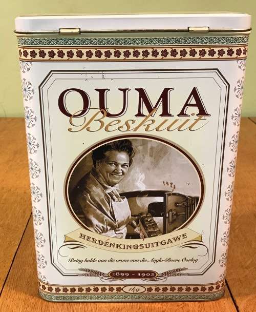 OUMA RUSKS TIN 1Kg `COMMEMORATIVE EDITION` Salutes the women of the Anglo-Boer War 1899 - 1902.
