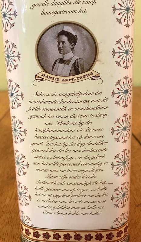 OUMA RUSKS TIN 1Kg `COMMEMORATIVE EDITION` Salutes the women of the Anglo-Boer War 1899 - 1902.
