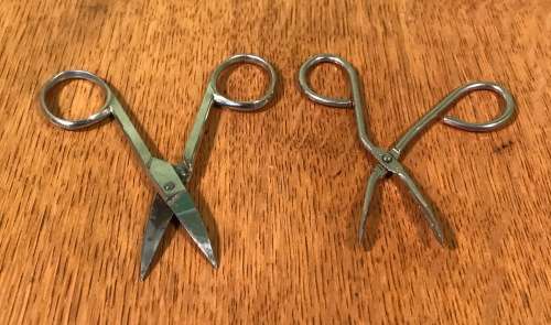 MANICURE SCISSORS & FLAT END SCISSORS (Eleanor Bono) - USED as per images.