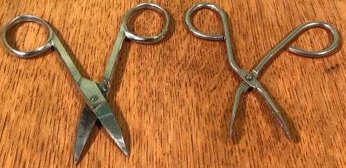 MANICURE SCISSORS & FLAT END SCISSORS (Eleanor Bono) - USED as per images.