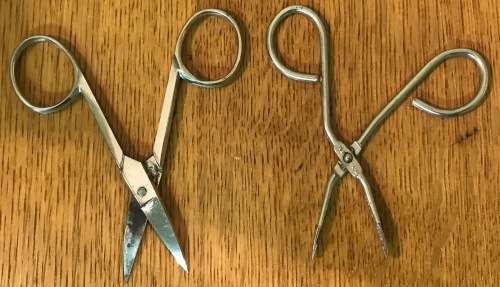 MANICURE SCISSORS & FLAT END SCISSORS (Eleanor Bono) - USED as per images.