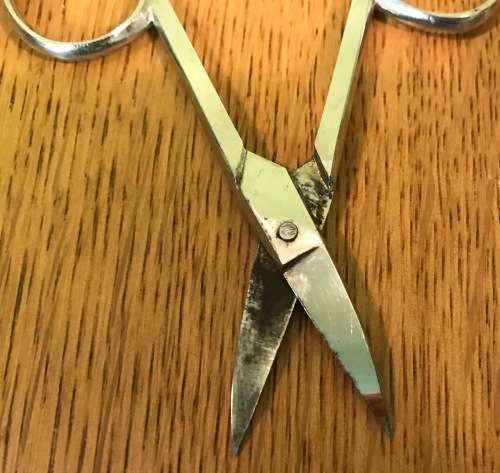 MANICURE SCISSORS & FLAT END SCISSORS (Eleanor Bono) - USED as per images.