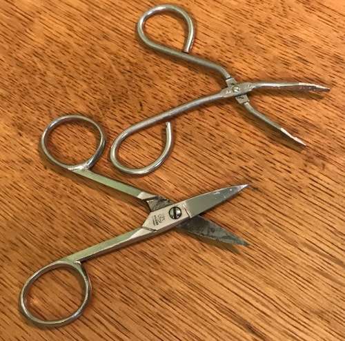 MANICURE SCISSORS & FLAT END SCISSORS (Eleanor Bono) - USED as per images.
