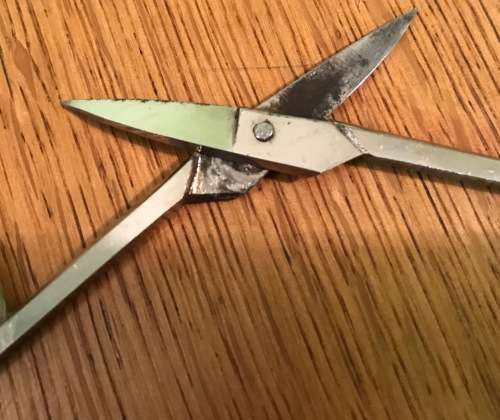 MANICURE SCISSORS & FLAT END SCISSORS (Eleanor Bono) - USED as per images.