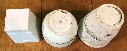 PLANTERS x 3   POTTERY x 2 & WOODEN X 1.