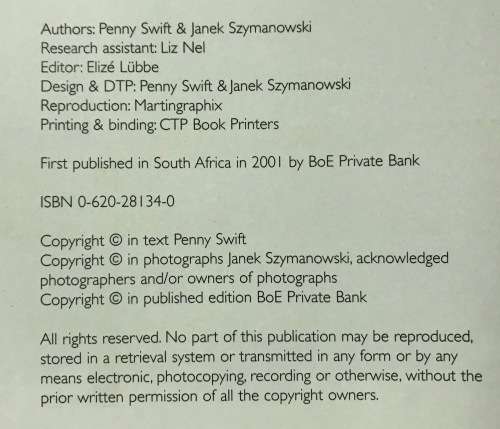 THE SPORTING HORSE in SOUTHERN AFRICA - PENNY SWIFT JANEK SZYMANOWSKI - 2001 1st EDITION - BoE BANK